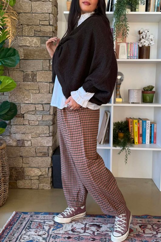 Big Softie Batwing Or Butterfly Knit Chocolate /17=